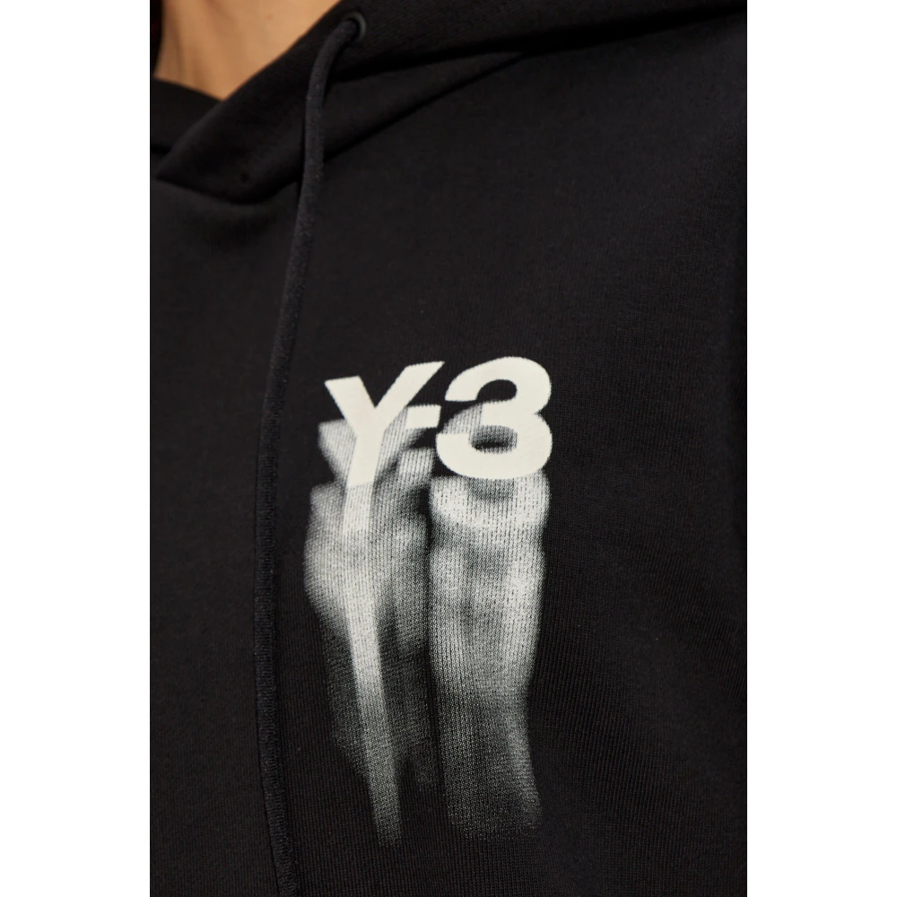Y-3 Biologische katoenen hoodie Black Dames