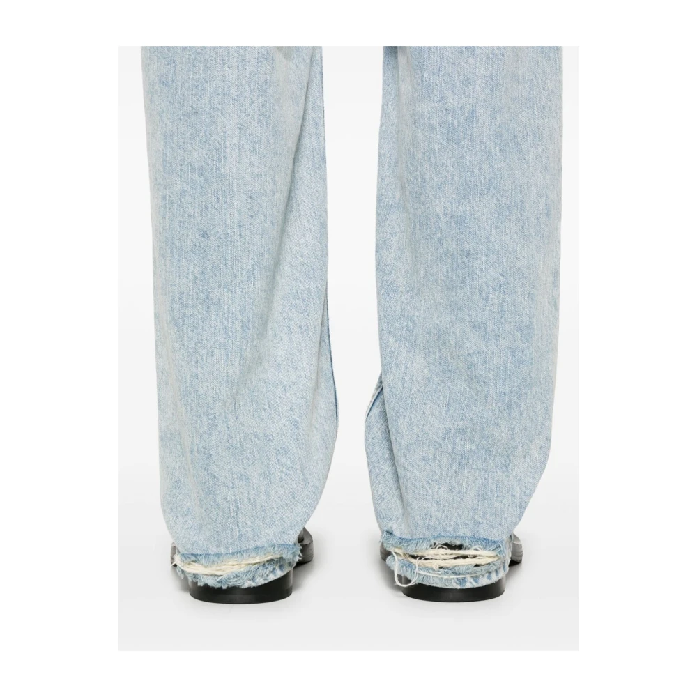 Balenciaga Wijde denim jeans in lichtblauw Blue Heren