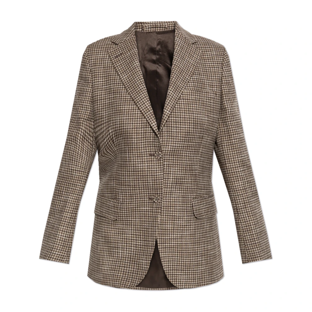 Officine Générale Geruite blazer Beige Dames