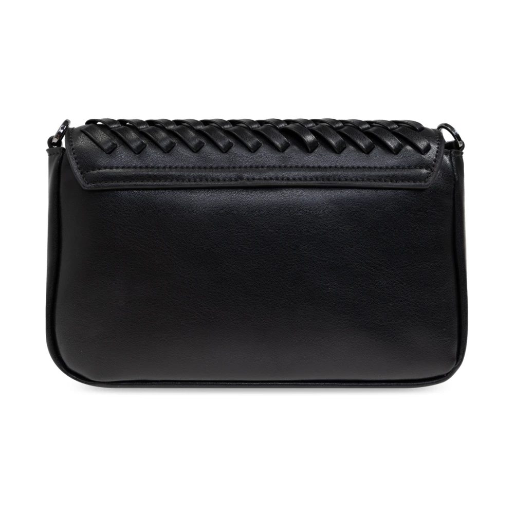 Emporio Armani Schoudertas met decoratief vlechtwerk Black Dames
