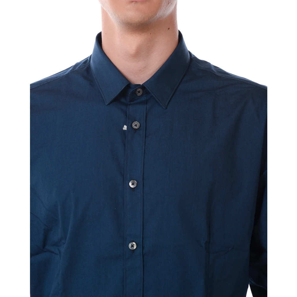 Daniele Alessandrini Casual Katoenen Shirt met Elastaanmix Blue Heren