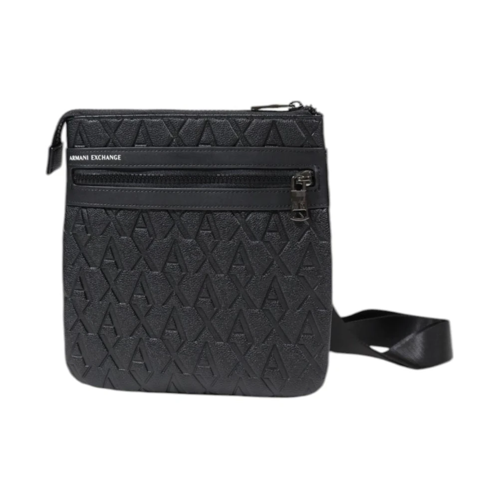 Armani Exchange Polyester Schoudertas met Rits Black Heren