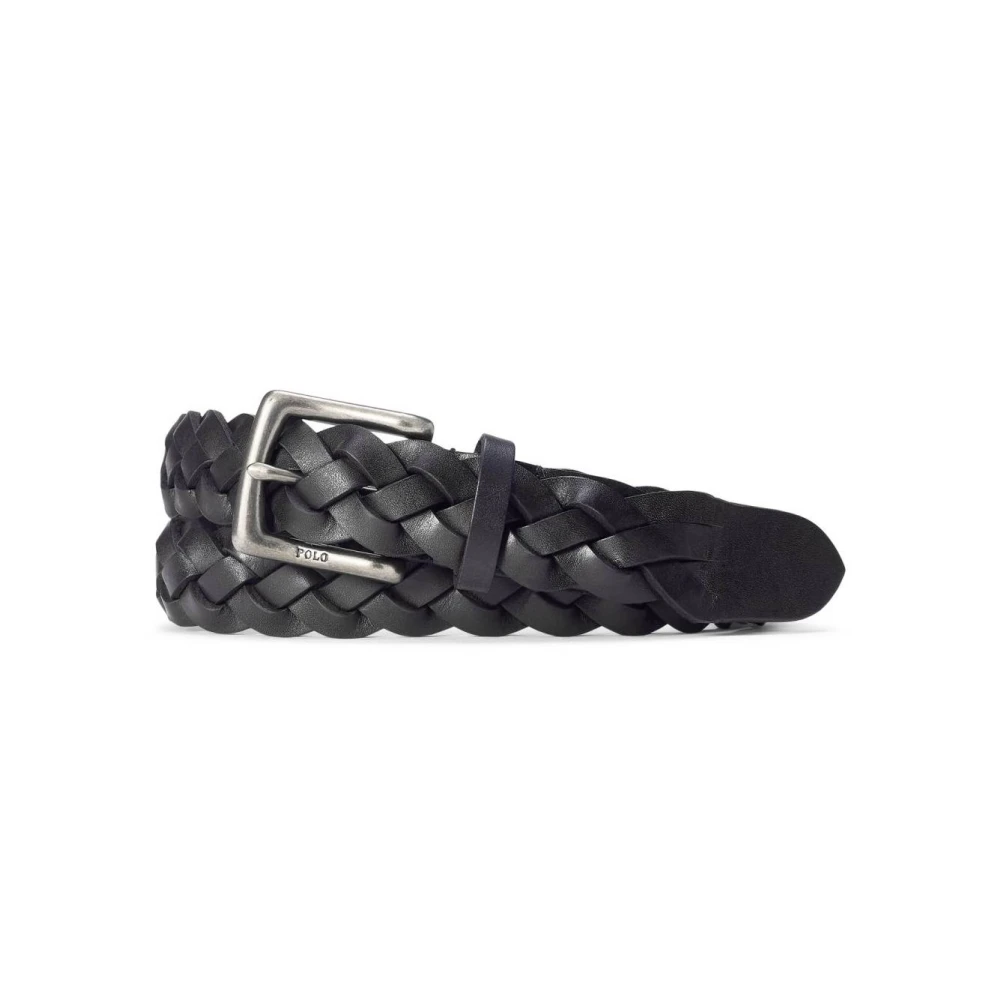 Polo Ralph Lauren Zwarte Leren Casual Riem Black Heren