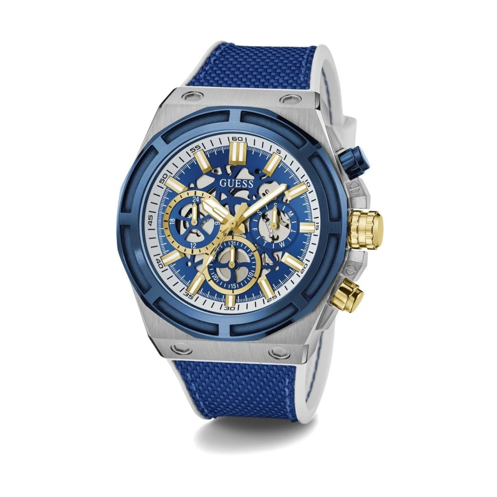 Guess Men's Blue Watches, One Size, Masterpiece