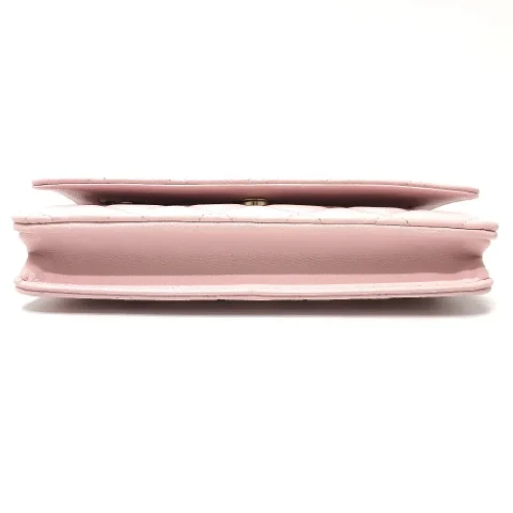 Chanel Vintage Pre-owned Leather chanel-bags Pink Dames