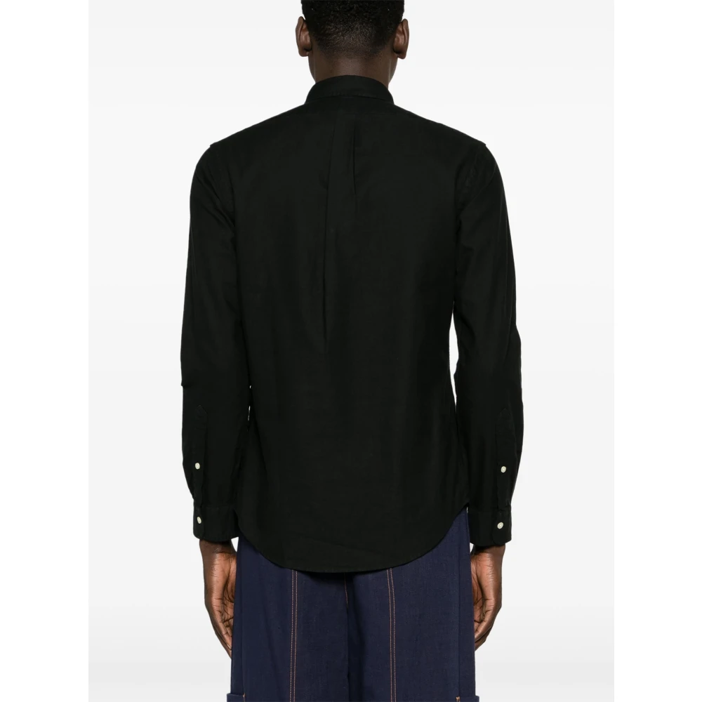 Polo Ralph Lauren Katoenen Geborduurd Oxford Overhemd Black Heren