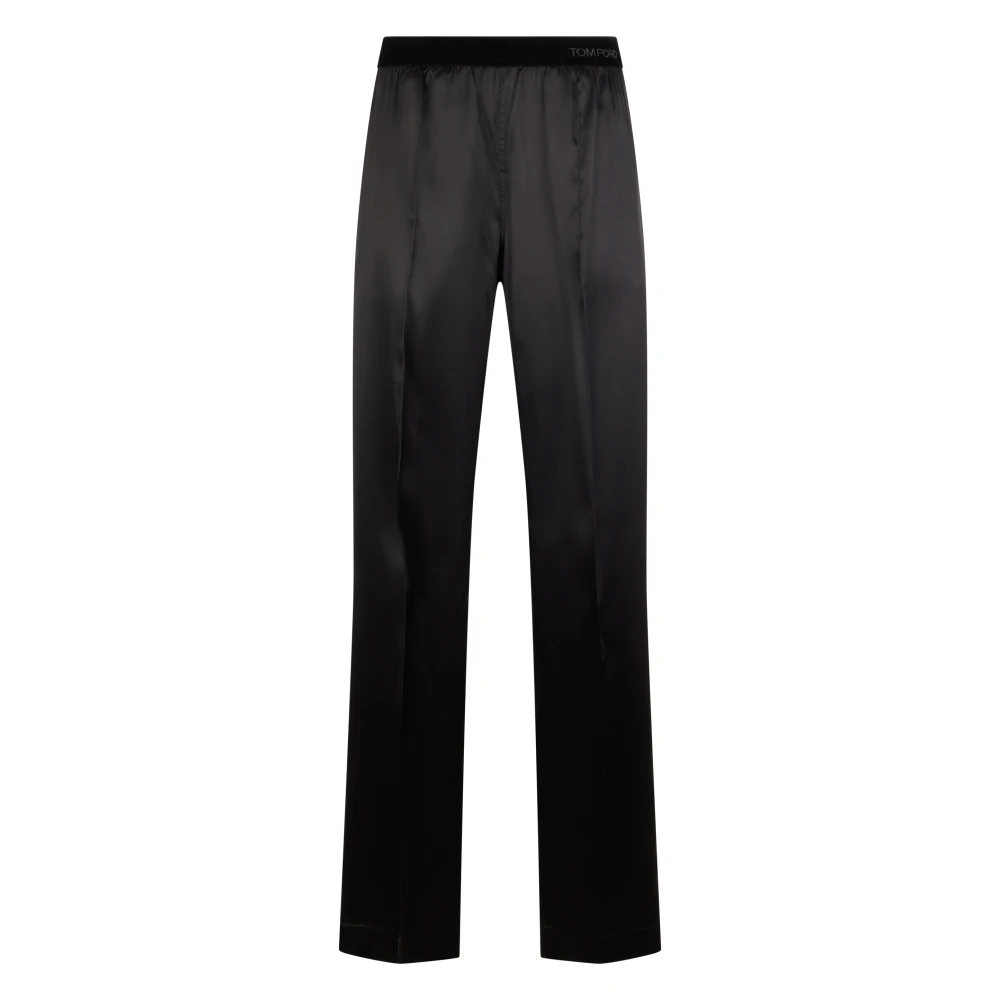 Tom Ford Women's Black Stretch Silk Satin Pj Pants