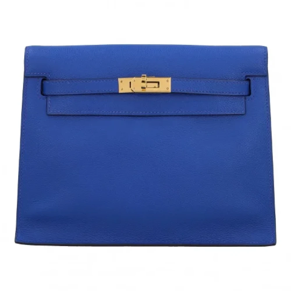 Hermès Vintage Pre-owned Fabric shoulder-bags Blue Dames