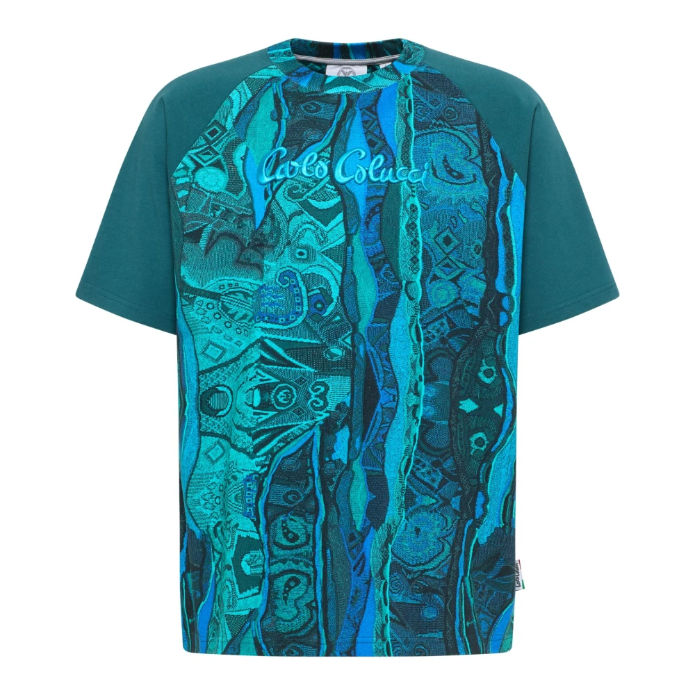 Carlo Colucci Men's Blue T-Shirts, Xl, Retro Vibes T-Shirt