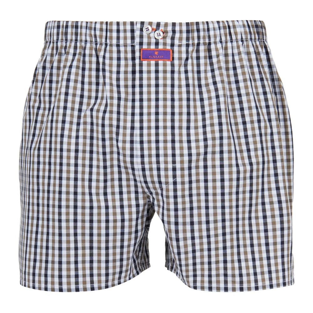 Gallo Klassieke Bruine Katoenen Boxershorts Multicolor Heren