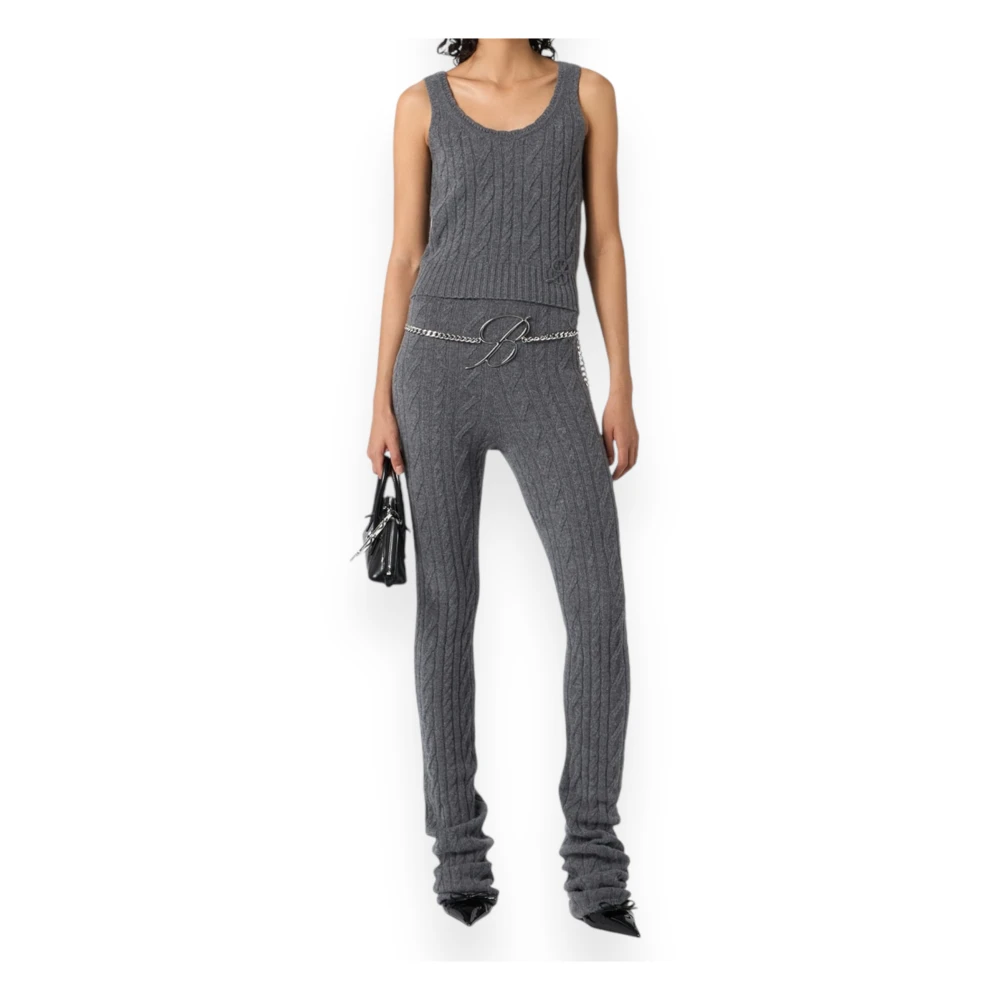 Blumarine Gebreide Tank Top Gray Dames