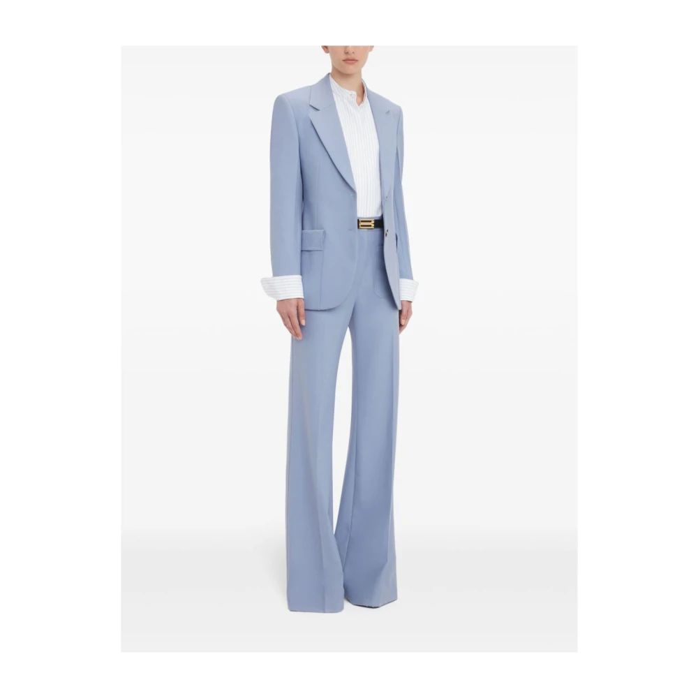 Victoria Beckham Malva Blazer met 2 Knopen Blue Dames