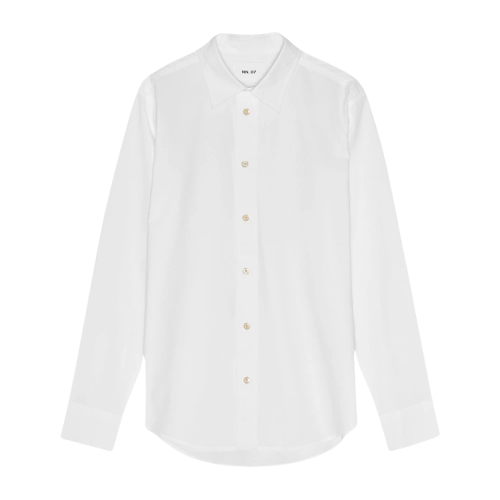 Nn07 Witte Button-Down Shirt Colby BD 5329 White Heren