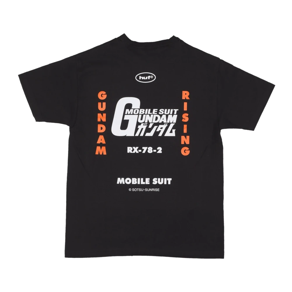 HUF Rising Tee X Gundam Zwart T-shirt Black Heren