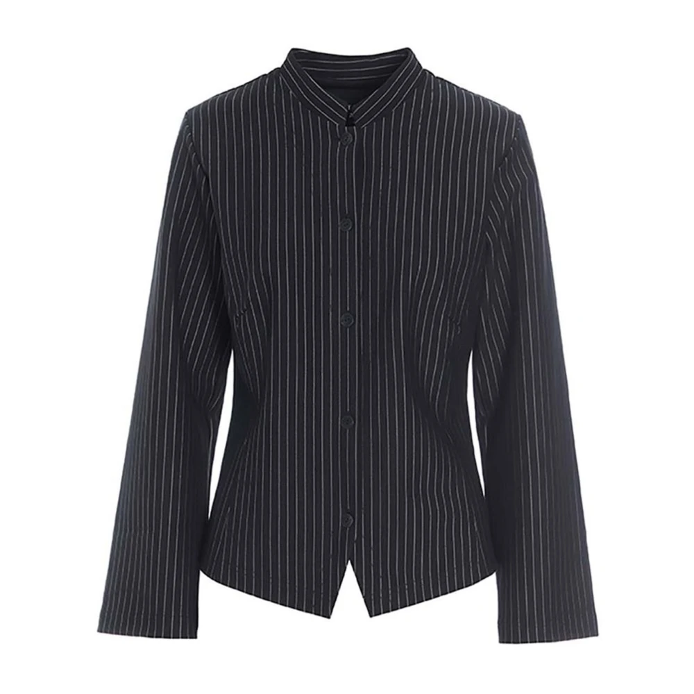 Bitte Kai Rand Pinstripe Jersey Jas Zwart Black Dames