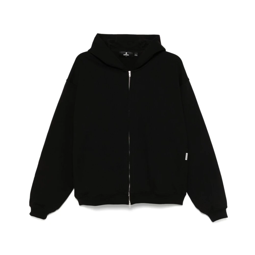 Represent Zwarte rits hoodie met zakken Black Heren