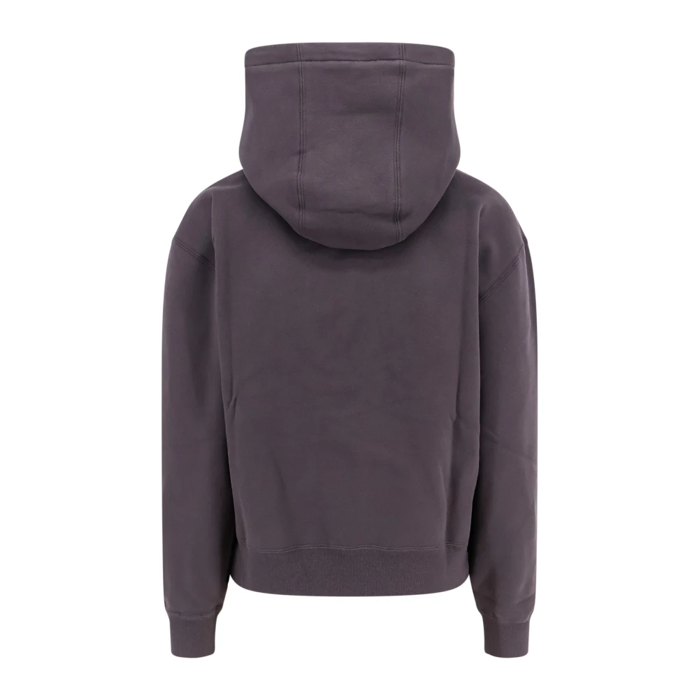 Saint Laurent Geborduurde katoenen sweatshirt met capuchon Gray Heren