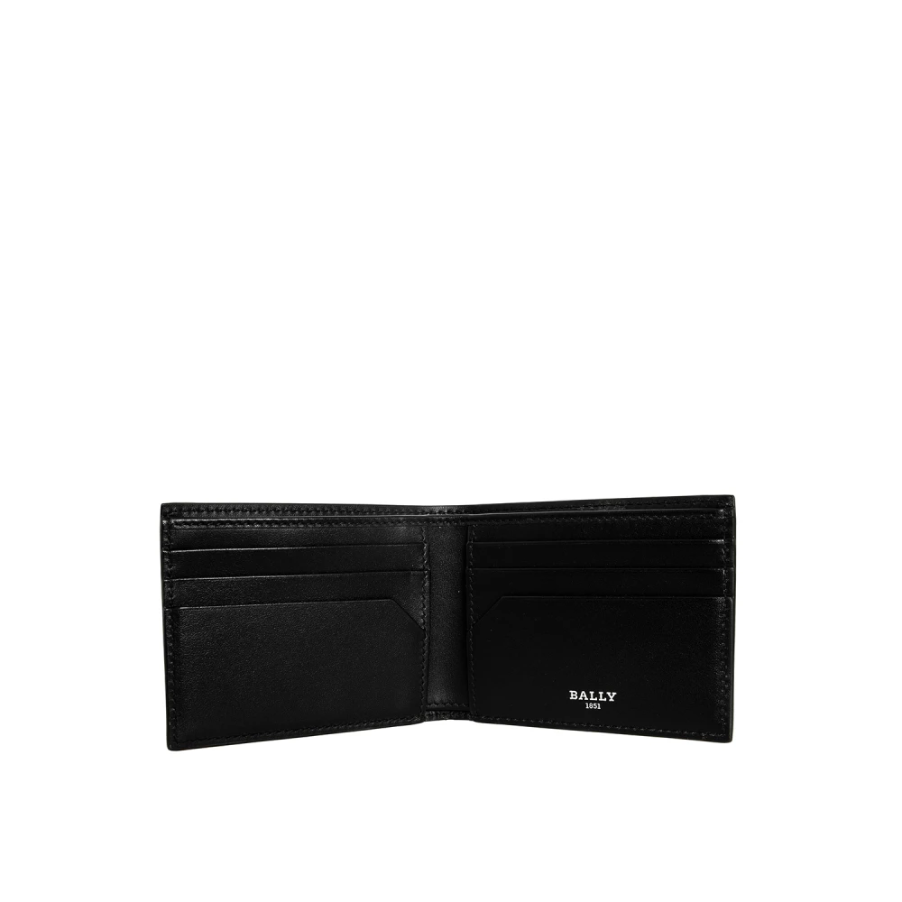 Bally Klassieke Leren Portemonnee Black Heren