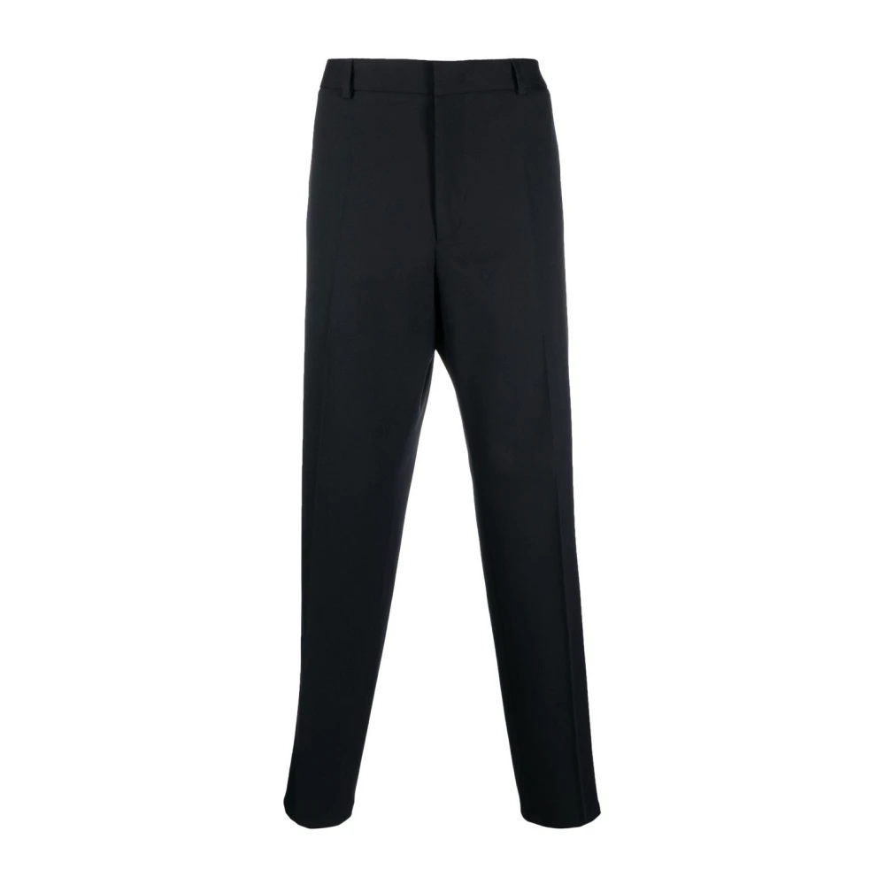 Jil Sander Navy Blauwe Getailleerde Broek Blue Heren