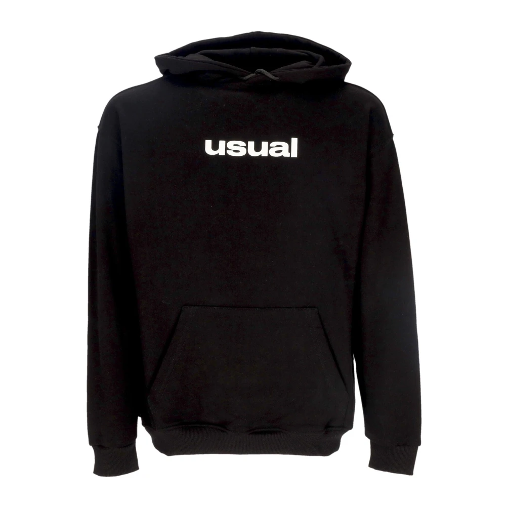 Usual Lokale Zwarte Lichtgewicht Hoodie Sweatshirt Black Heren