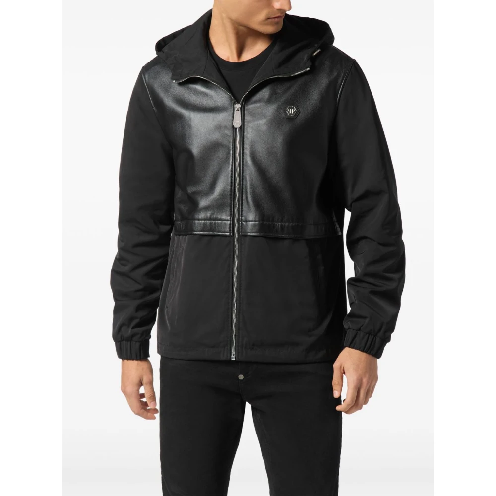 Philipp Plein Zwarte Hoodie Jas LS Black Heren