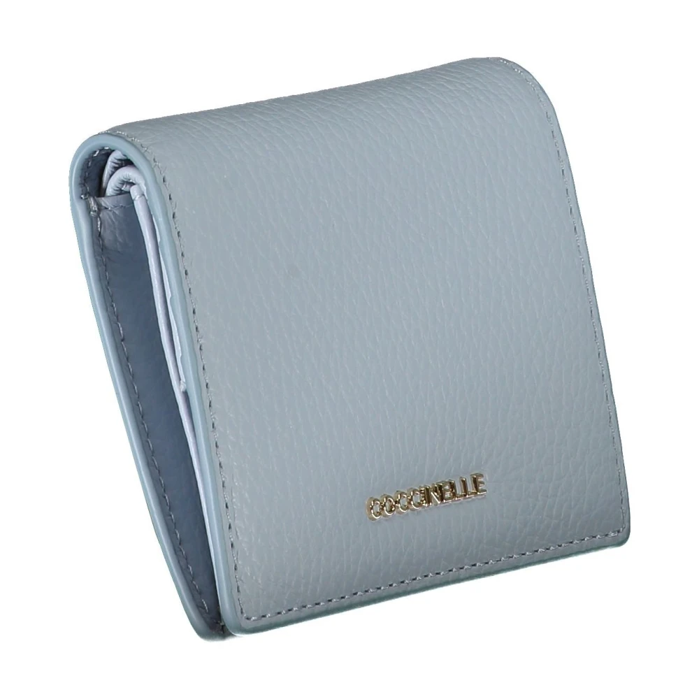 Coccinelle Blauwe Damesportemonnee met Muntvak Blue Dames