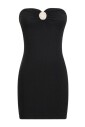 robe-courte-noire-avec-design-sans-bretelles