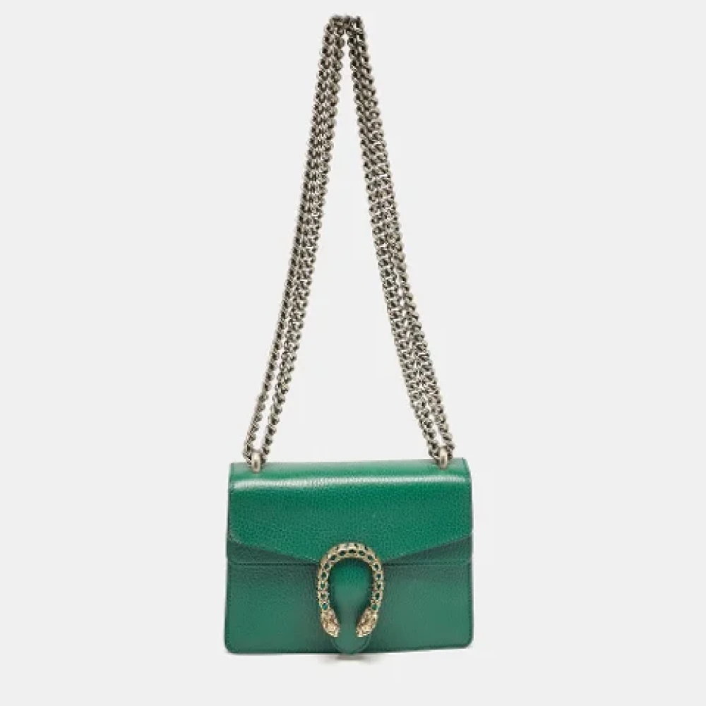 Gucci Vintage Pre-owned Leather gucci-bags Green Dames