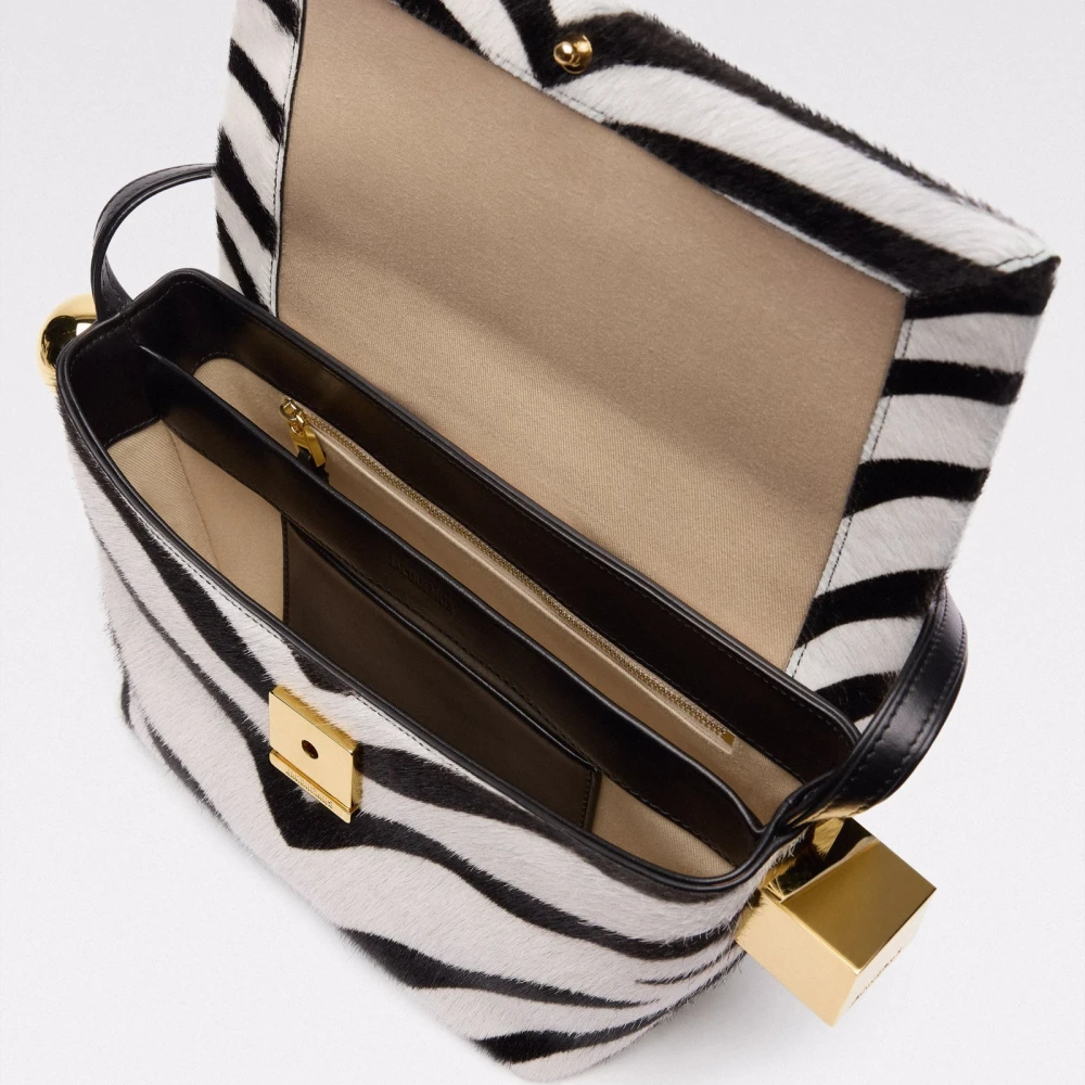 Jacquemus Zebra Print Leren Handtas White Dames