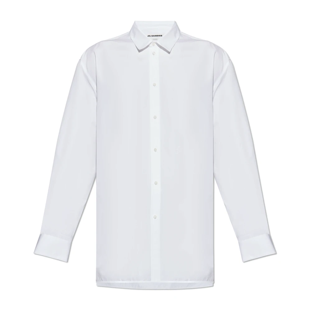 Jil Sander Men's White Shirt With Logo, Formal Shirts, Xl, Shirts