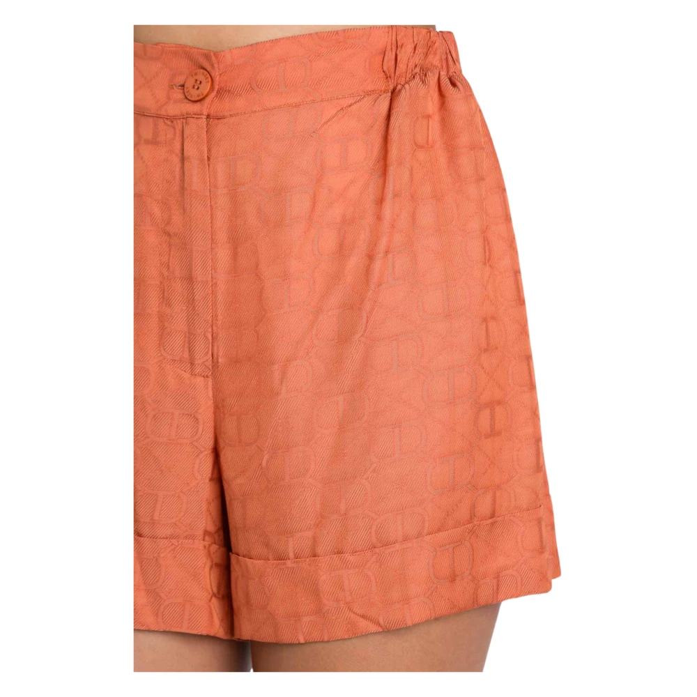 Twinset Logo Shorts Orange Dames