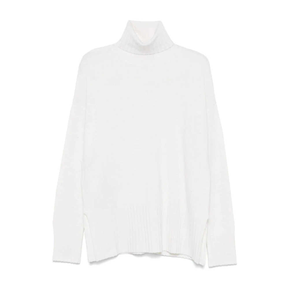 Wild Cashmere Witte Ribgebreide Trui White Dames