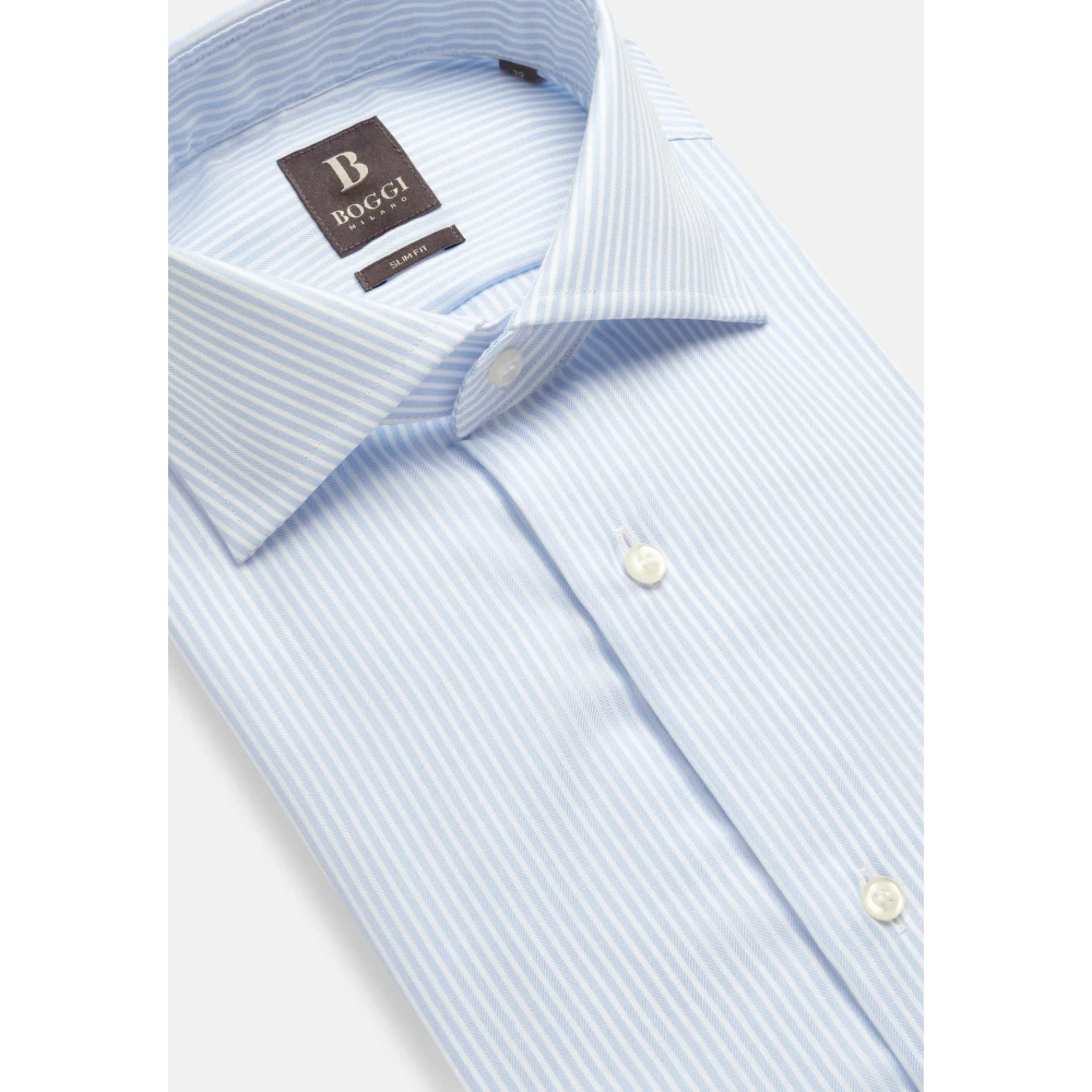 Boggi Milano Ultimate Non-Iron Shirt Blue Heren