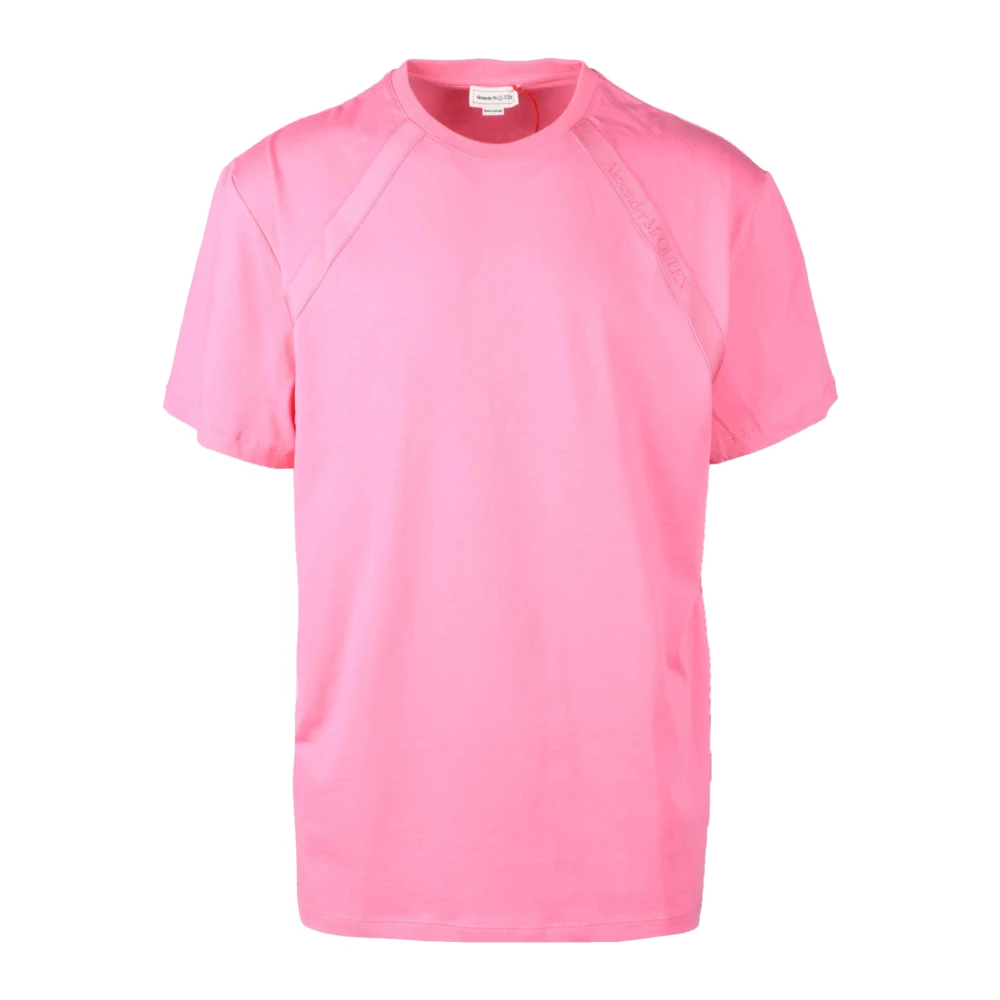 Alexander mcqueen Katoenen T-shirt met uniek ontwerp Pink Heren