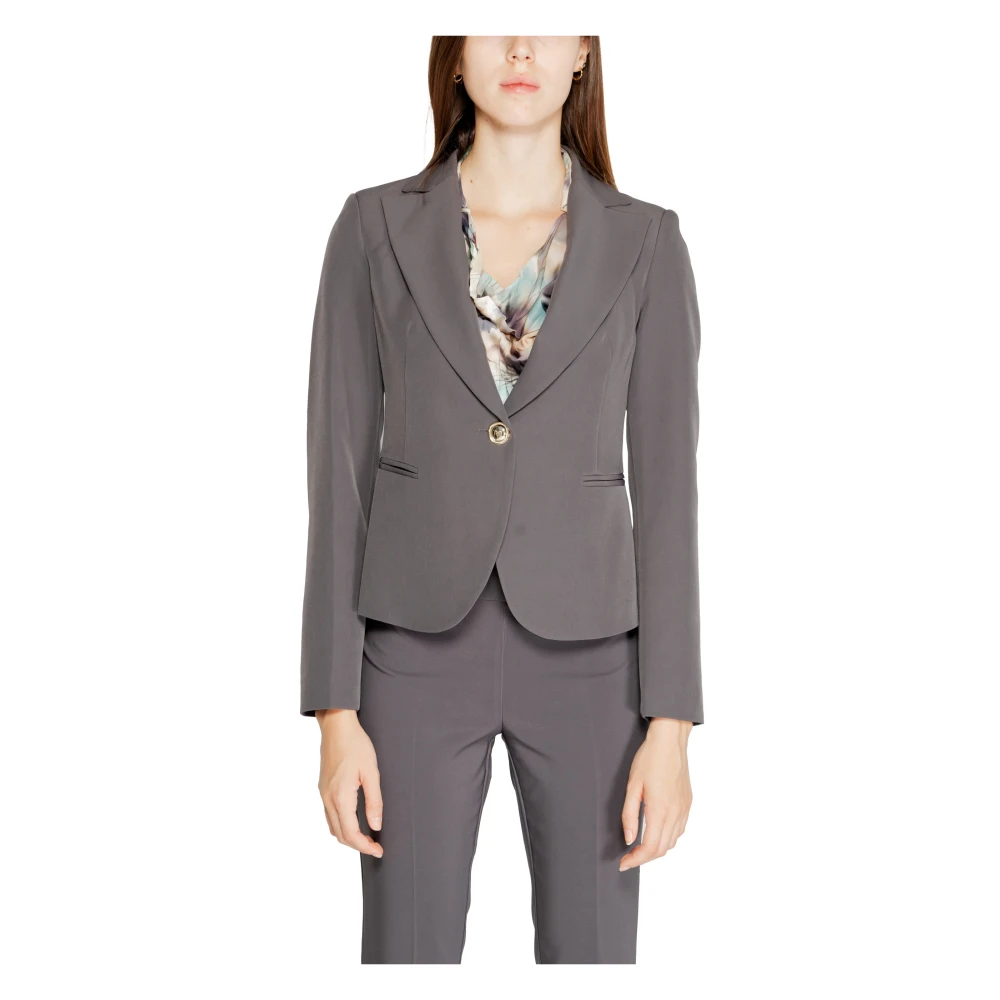 RINASCIMENTO Elastaanmix Damesblazer Herfstcollectie Gray Dames