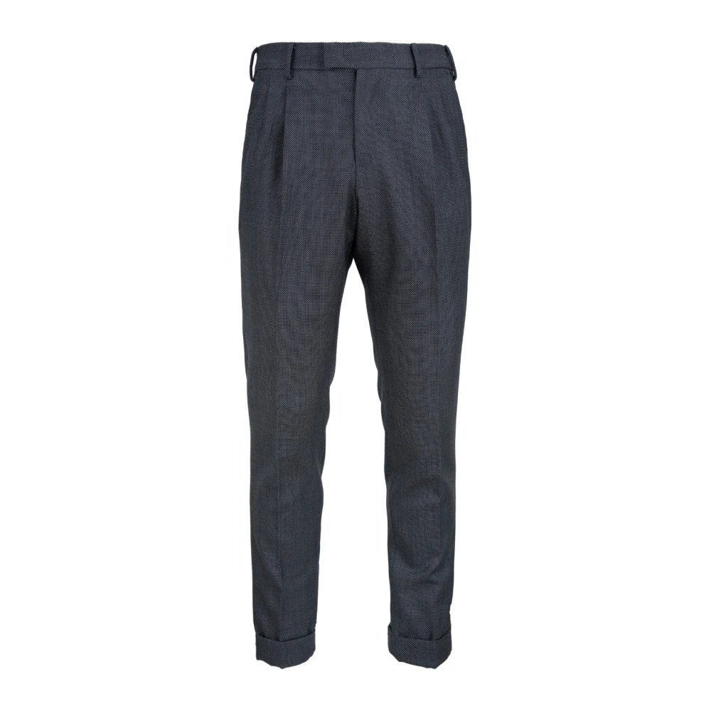 PT Torino Heren wollen broek met knoop rits haak Gray Heren