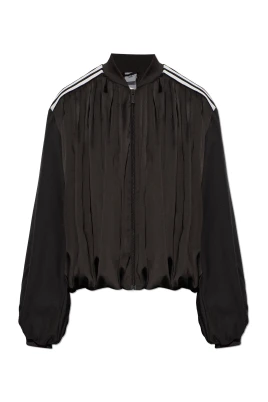 Satin Pleated Track Top
