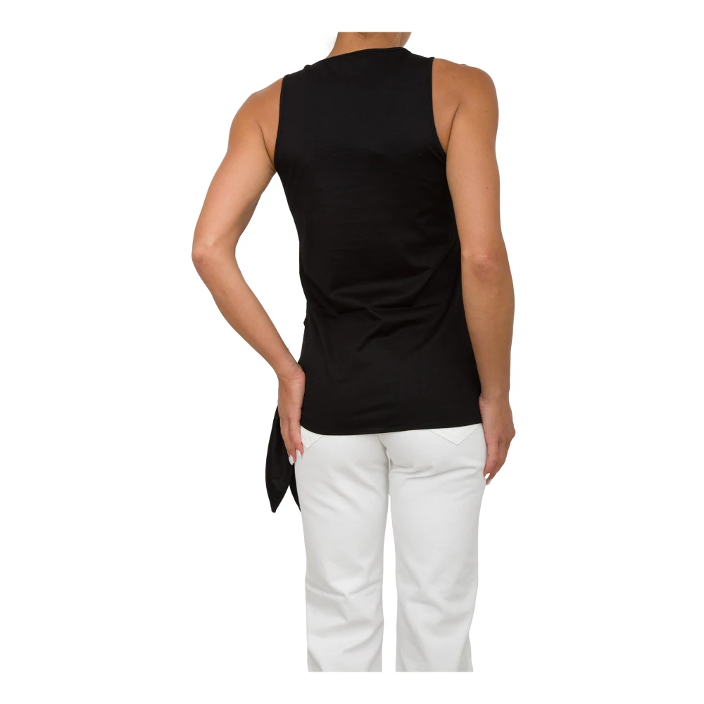 pinko Mouwloze Top in Trendy Stijl Black Dames