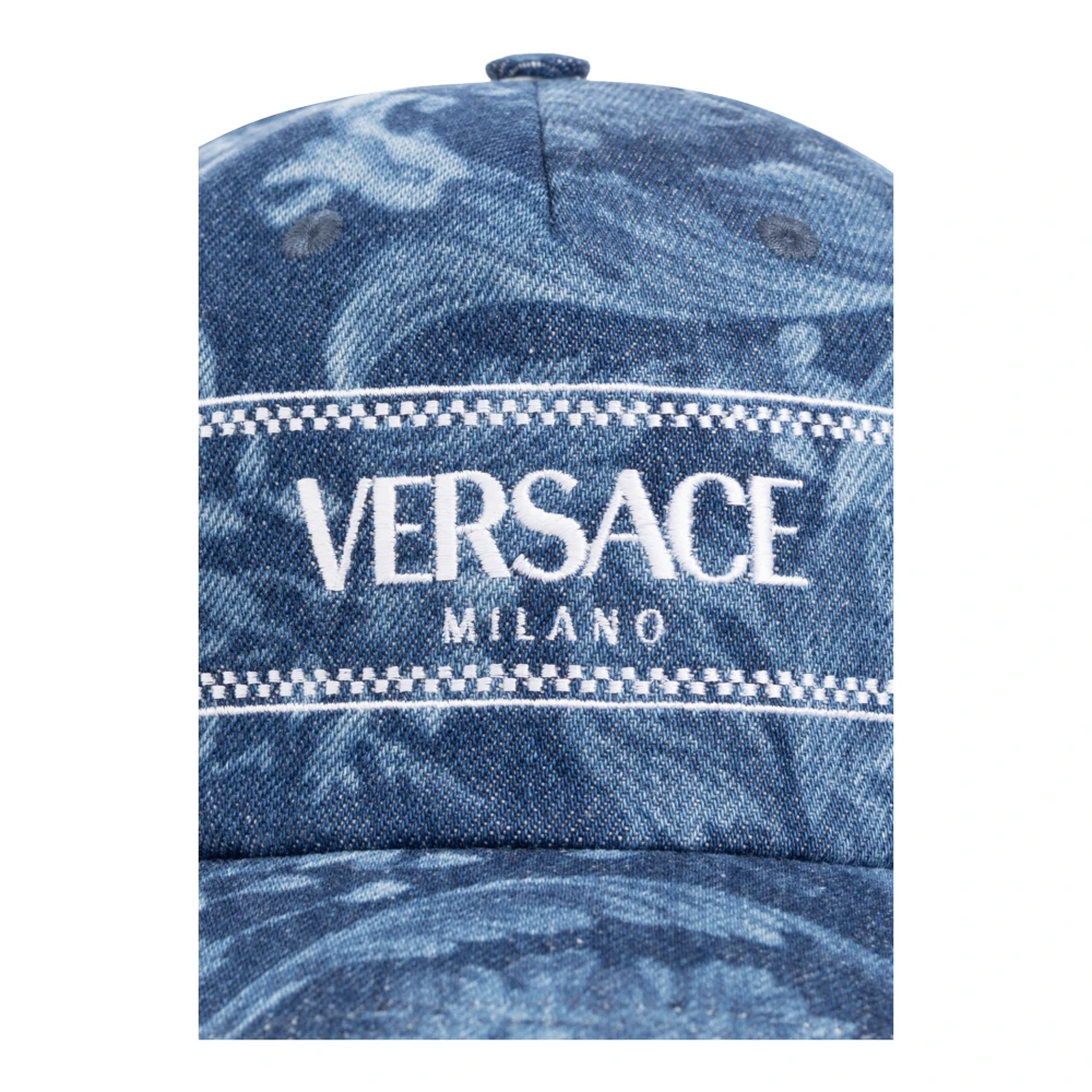 Versace Baseballpet met logo Blue Dames