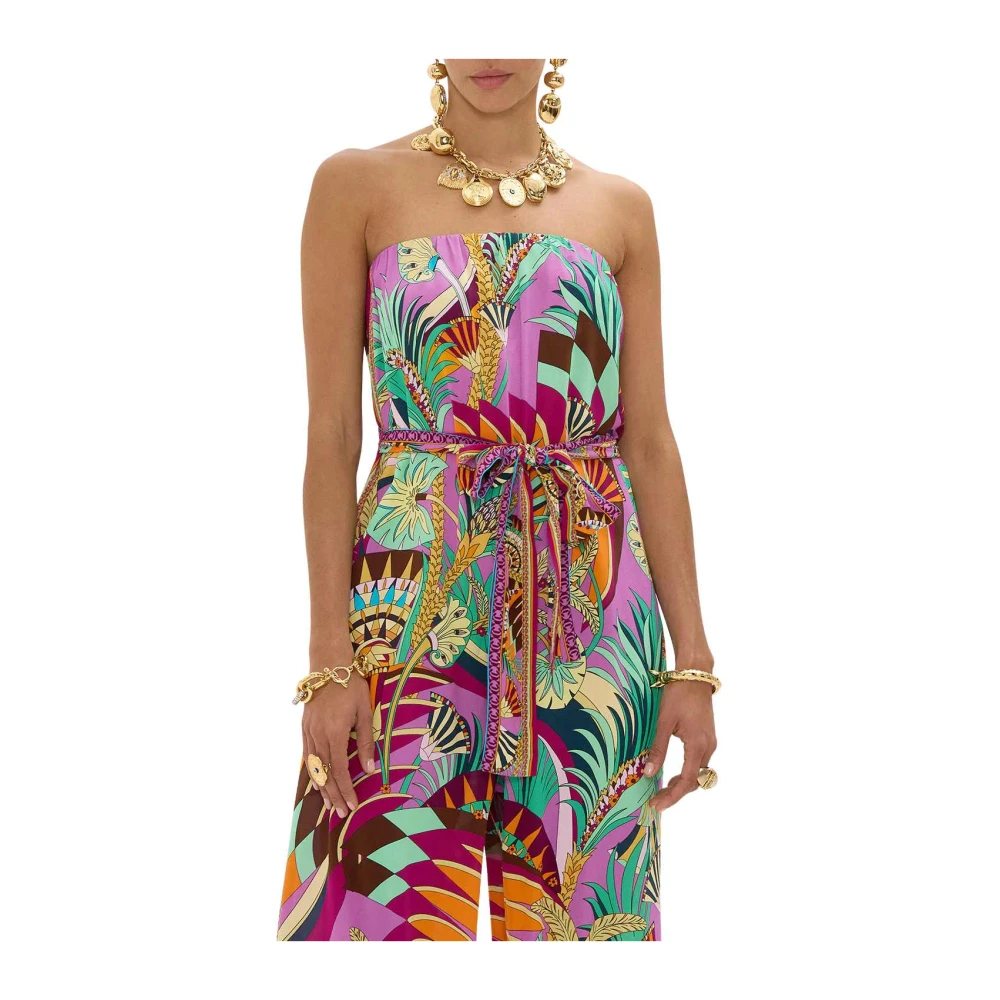 Camilla Woestijn Palm Wide-Leg Jumpsuit Multicolor Dames