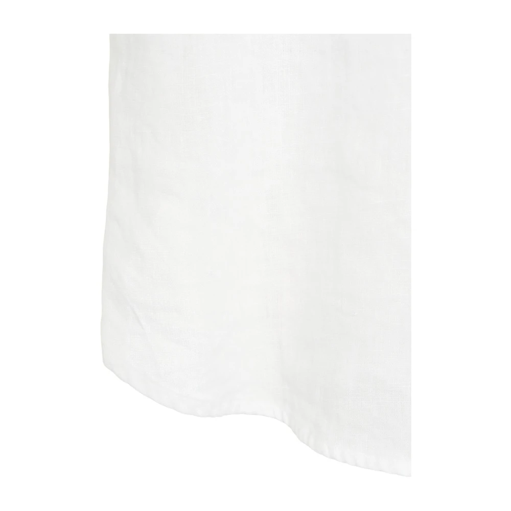 Polo Ralph Lauren Witte Linnen Popover Shirt White Dames