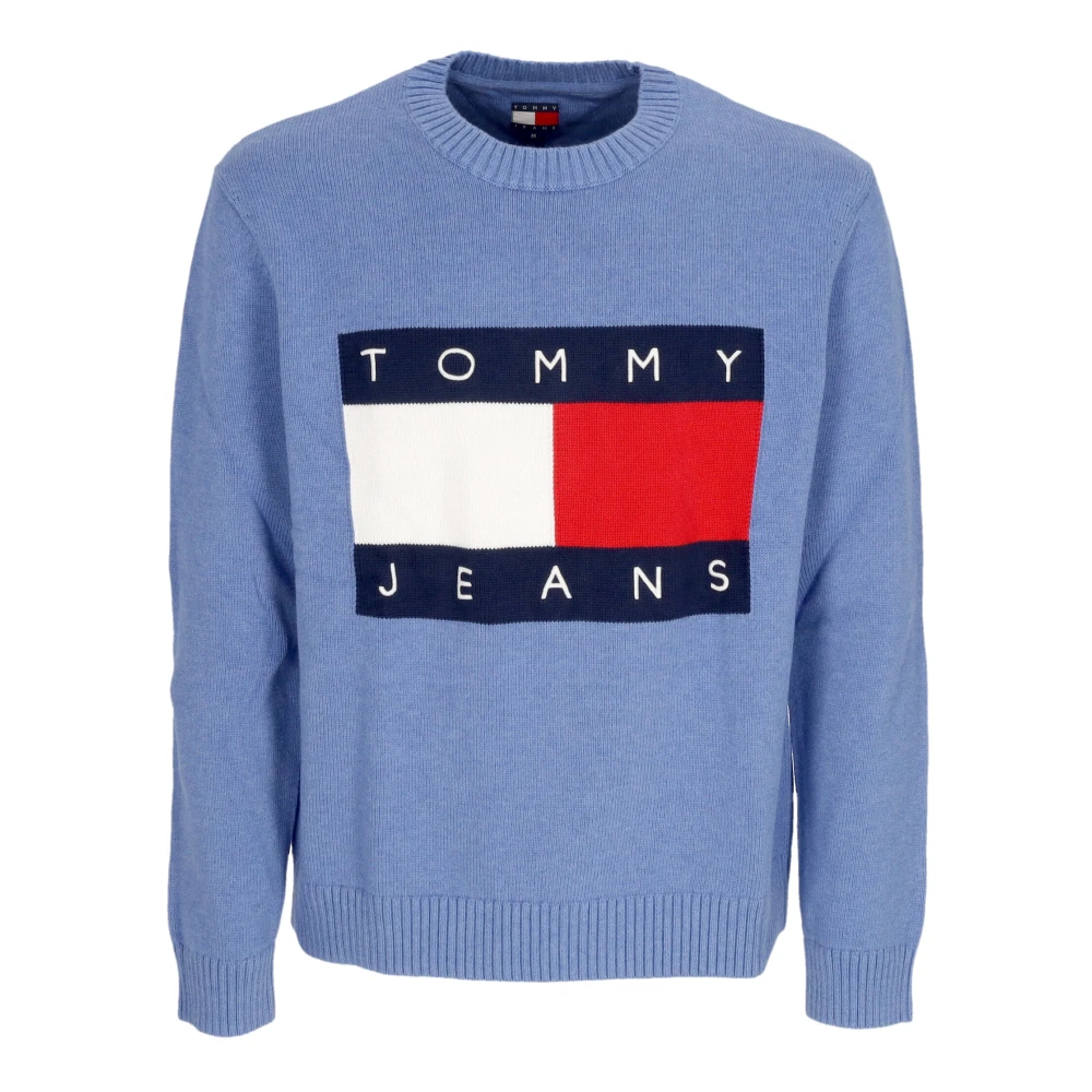 Tommy Hilfiger Men's Blue Melange Logo Sweater