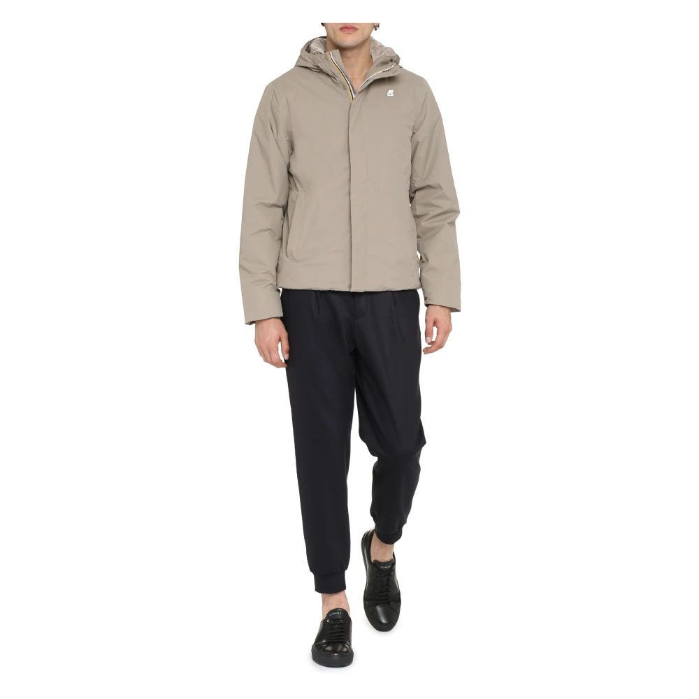 K-way Waterbestendige capuchonjas Beige Heren