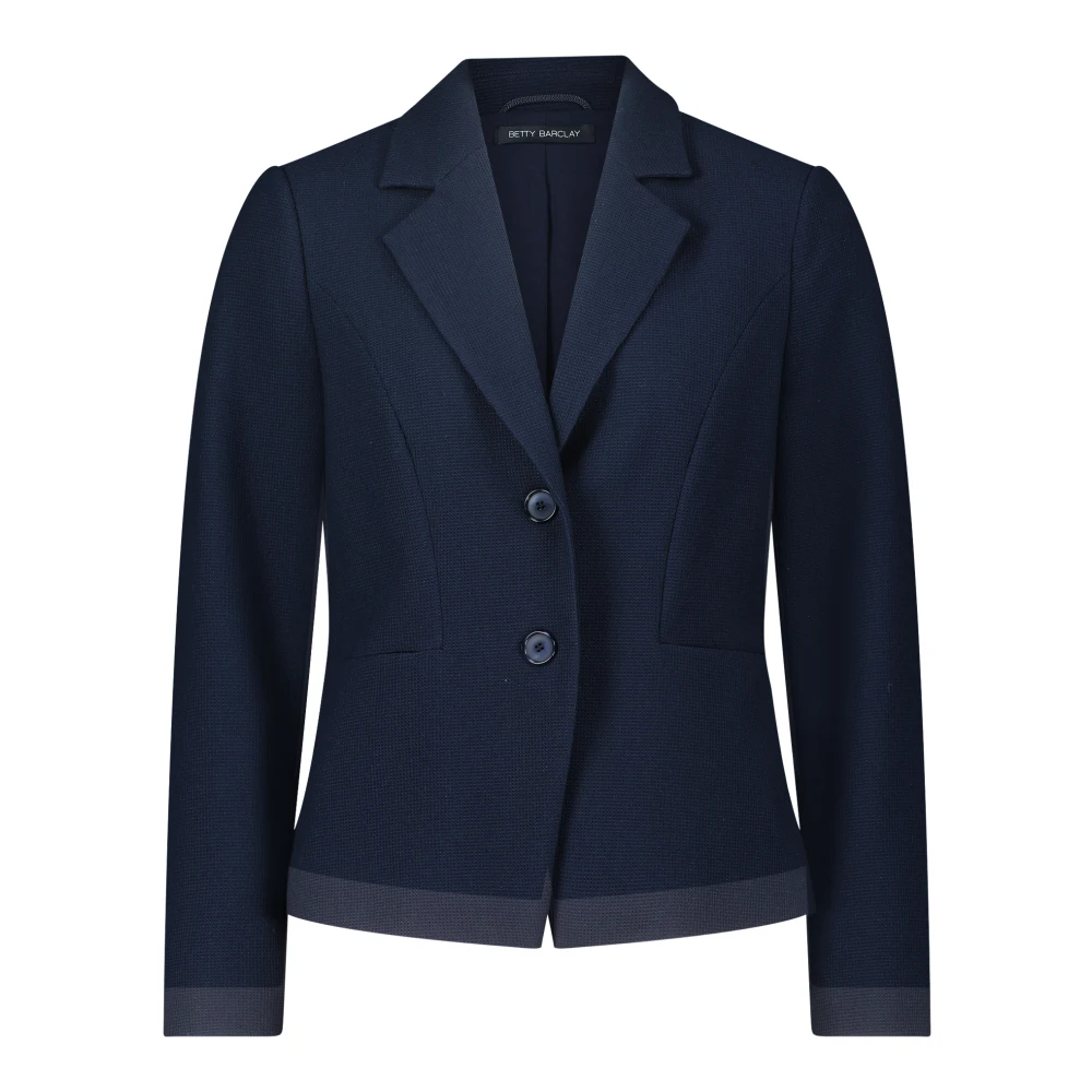 Betty Barclay Getailleerde Blazer Lange Mouw Blue Dames