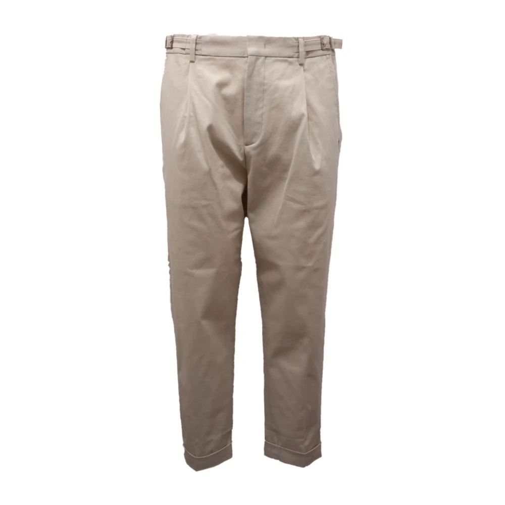 Paolo Pecora Men's White Slim-Fit Trousers, M, Stylish Trousers With Model 21Ic1m0b11106551343