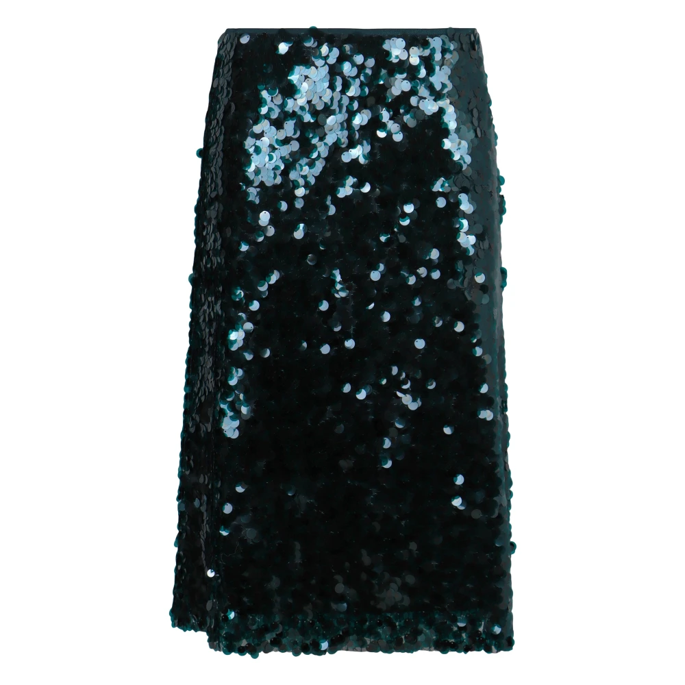 Vince Women's Green Midi Skirts, Xs, Paillette Bias Skirt
