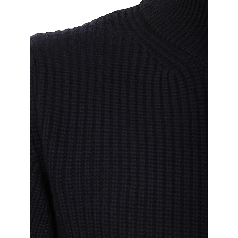 Drumohr Blauw Navy Half Zip Pullover Blue Heren