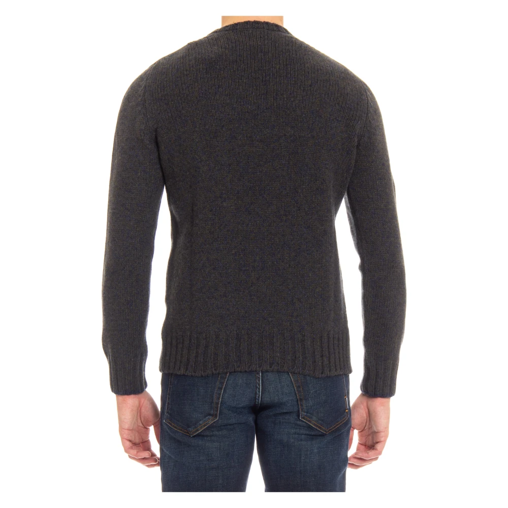 Gran Sasso Round-neck Knitwear Blue Heren