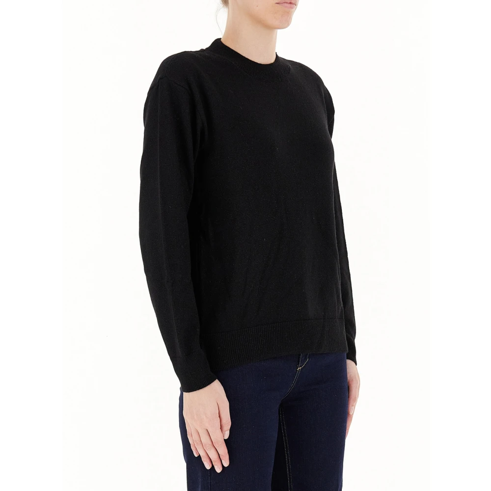 Emporio Armani Zwarte Basic Crewneck Sweater Black Dames