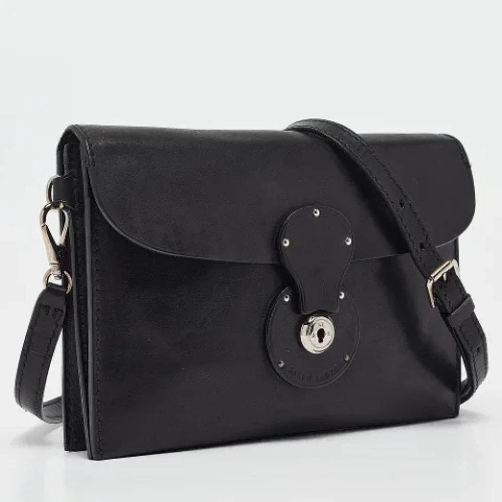 Ralph Lauren Pre-owned Leather shoulder-bags Black Dames